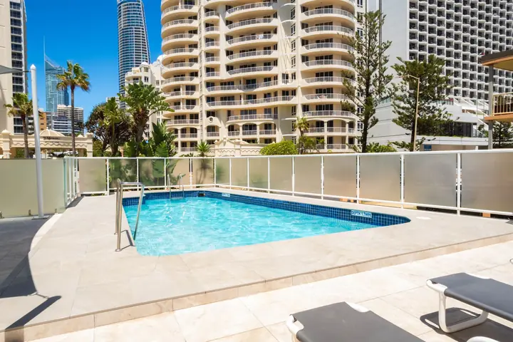 The heated pool